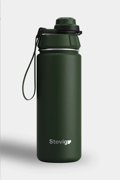 Stevig ST-208 1 Hand Leak-Proof Sızdırmaz Çelik Termos 500ML Green - 6