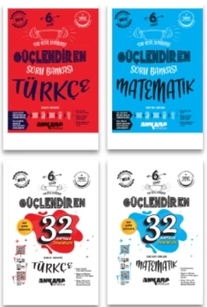 ANKARA YAYINCILIK 6. Sınıf Türkçe - Matematik Güçlendiren Soru Bankaları ve 32 Haftalık Denemeler ürün görseli