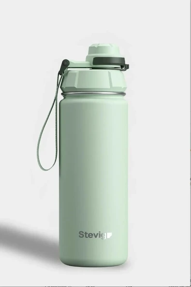 Stevig ST-221 1 Hand Leak-Proof Sızdırmaz Çelik Termos 500ML Smoke Green - 3