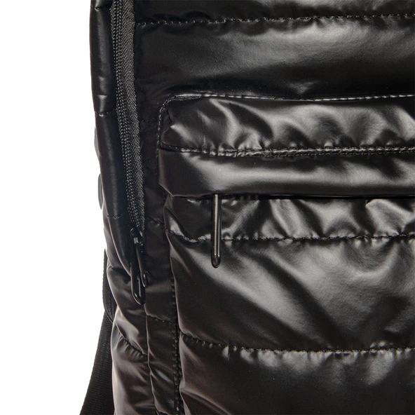 Biggdesign Moods Up Relaxed Kapitone Sırt Çantası Su Geçirmez Kumaşlı Okul ve Laptop Çantası Siyah - Resim 5