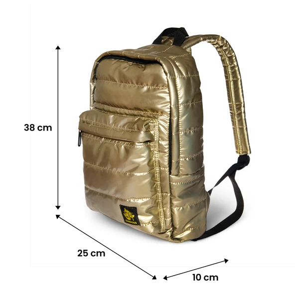 Biggdesign Moods Up Curious Kapitone Sırt Çantası Su Geçirmez Hafif Okul ve Laptop Çantası Sarı - 4