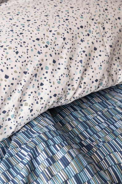 Tek Kişilik Leros İndigo Nevresim Takımı - 4