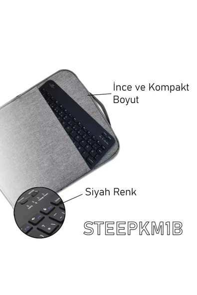 Steep Solid Magic Siyah Şarjlı Bluetooth Klavye Mouse Set - 2