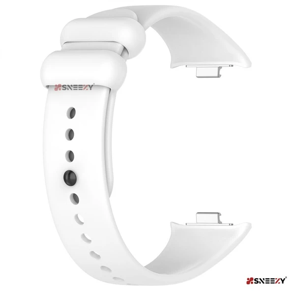 Xiaomi Mi Band 8 Pro Uyumlu Purelux Soft Yumuşak Silikon Kordon  Beyaz - Resim 5