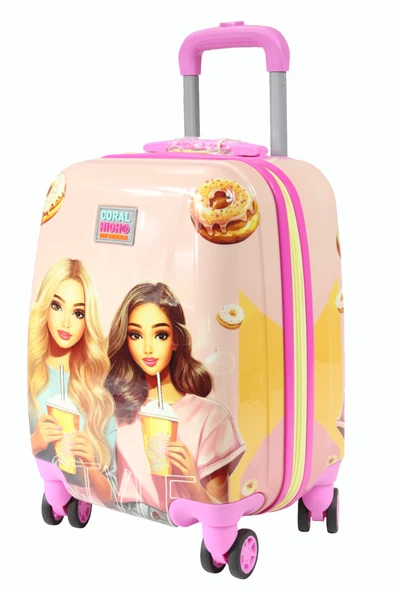 Coral High 16790 Donutlu Kız Desen - ABS  Çocuk Valizi ürün görseli