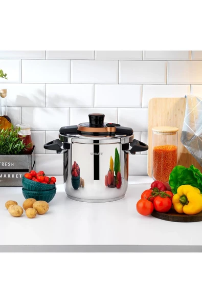 Schafer Optima Düdüklü Tencere 9 Lt Siyah-Bakır ürün görseli