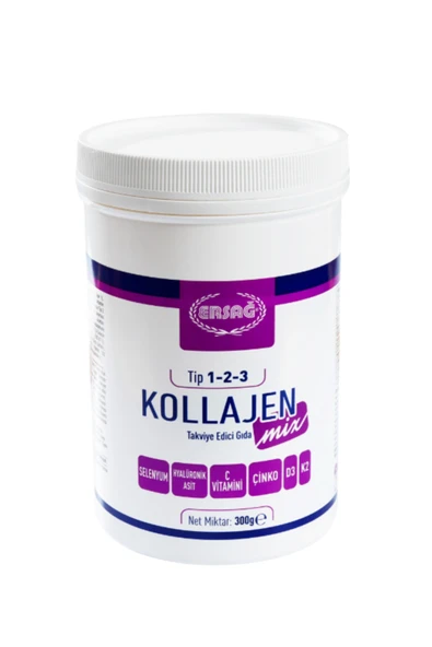 Kollajen Mix (tip 1-2-3) 300 Gr Orijinal Helal Organik - Sabunluk Hediyemiz 2066-09 ürün görseli
