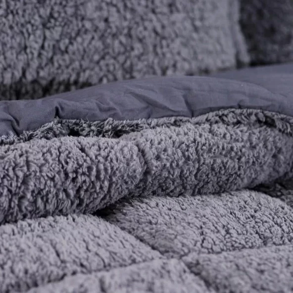 Schafer Home Deluxe Çift Kişilik Yorgan Seti Antrasit - Resim 2