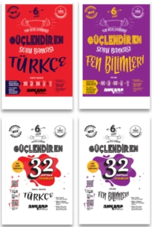 ANKARA YAYINCILIK 6. Sınıf Türkçe - Fen Bilimleri Güçlendiren Soru Bankaları ve 32 Haftalık Denemeler ürün görseli