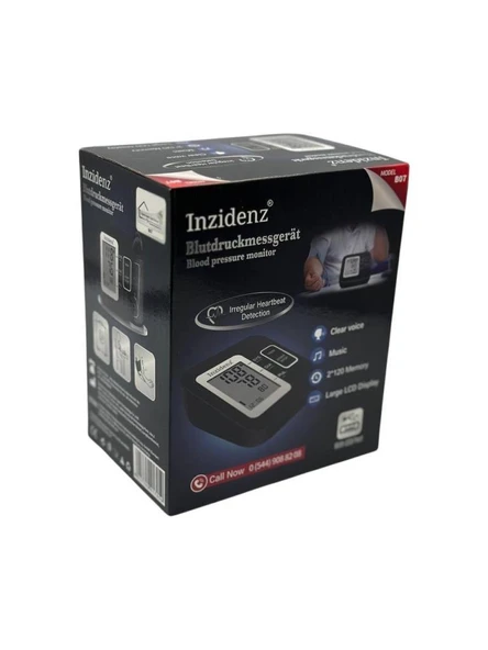 Inzidenz B07 Koldan Ölçer Türkçe Konuşan Tam Otomatik Tansiyon Aleti USB Portlu - 1