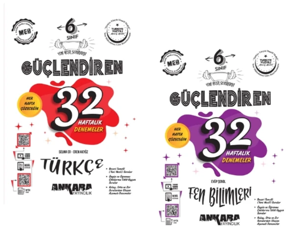 ANKARA YAYINCILIK 6. Sınıf Türkçe - Fen Bilimleri Güçlendiren 32 Deneme ürün görseli