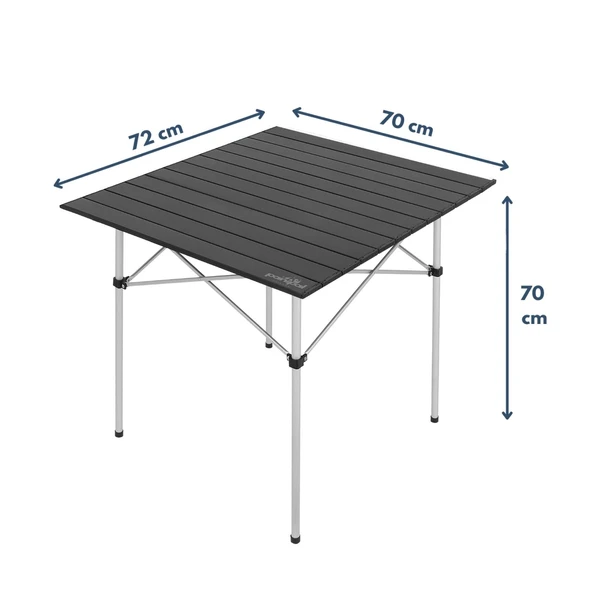 Alüminyum Katlanabilir Kamp ve Piknik Masası - Omuz Askılı Taşıma - Siyah - Resim 3