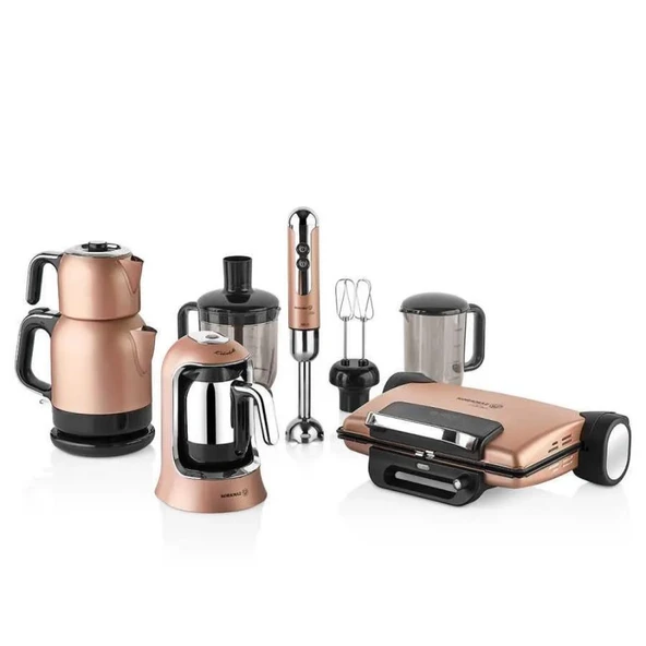 Korkmaz Dayanıklı 14 Parça Elektrikli Çeyiz Seti Rosagold Renk A1817 ürün görseli 1