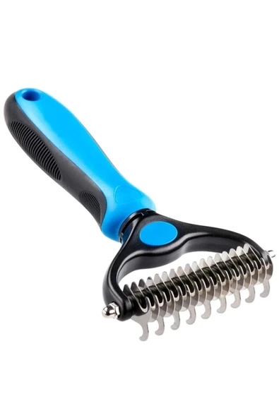 Plastik Saplı Metal Kedi Köpek Bakım Kıtık Tüy Topak Açıcı Tarak 1adet - 6