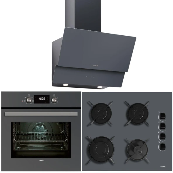 TEKA CHEF 4 ANKASTRE 3 LÜ SET ( OCAK + FIRIN + DAVLUMBAZ ) - 1