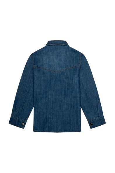 Erkek Çocuk Cepli Denim Gömlek MNT25E205 - 3