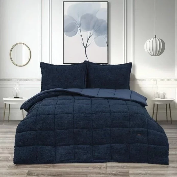 Schafer Home Deluxe Çift Kişilik Yorgan Seti İndigo - 1