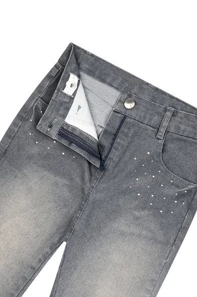 Kız Çocuk İspanyol Paça Denim Pantolon MNT25K237 - Resim 3