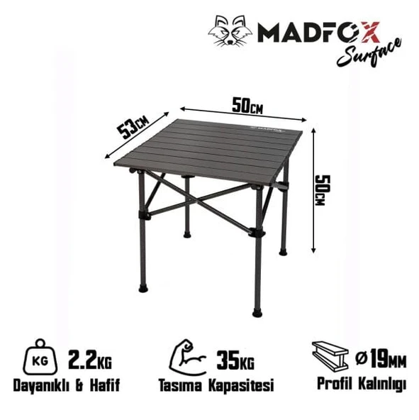 Madfox Surface Katlanır Kamp Masası Küçük Boy - 1