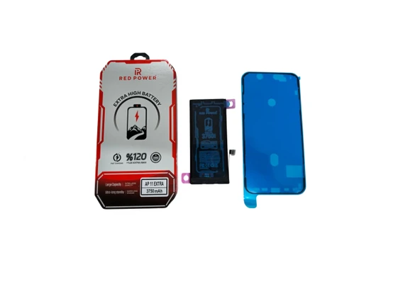 Red Power İphone 11 Batarya Pil Güçlendirilmiş 3750mAh