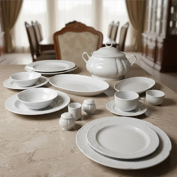 Güral Porselen Safir 82 Parça Yemek Takımı