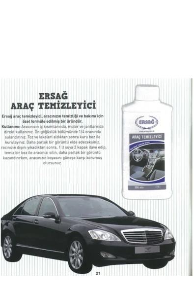 Ersağ ARAÇ TEMİZLEYİCİ 250 ML - Resim 2