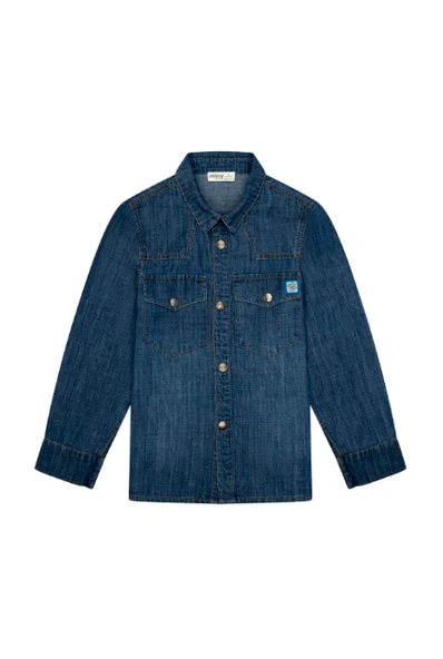 Erkek Çocuk Cepli Denim Gömlek MNT25E205 - 2
