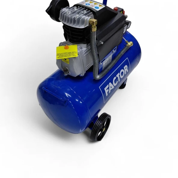 Factor ZB2550 Hava Kompresörü 2.5 Hp 50 Litre Tank 8 Bar Sanayi Tipi Güçlü Endüstriyel Kompresör - Resim 9