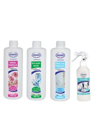 Bulaşık Sıvısı Genel Temizlik Banyo Wc Temizleyici Ve Anti Sigara Oda Spreyi ürün görseli