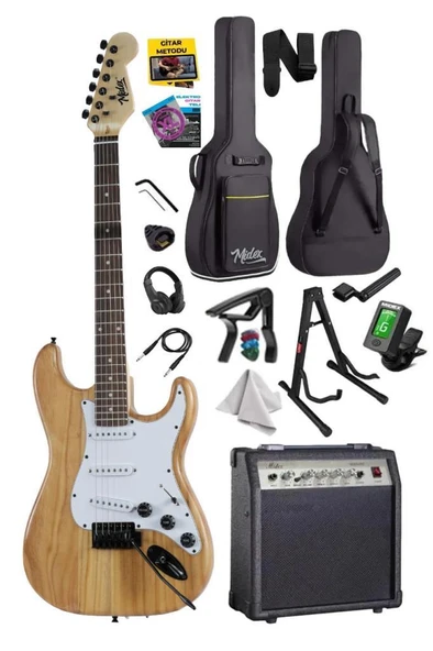Midex RPH-320WD-30AMP Ahşap Renk Strat Kasa SSS 30W Amfili Elektro Gitar Seti ürün görseli 1