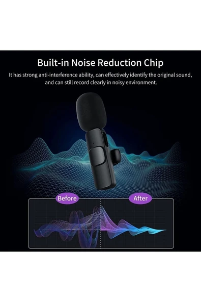 Lightning Girişli Iphone Uyumlu Ikili Kablosuz Yaka Mikrofonu Youtube Facebook Tiktok Vlog - 5