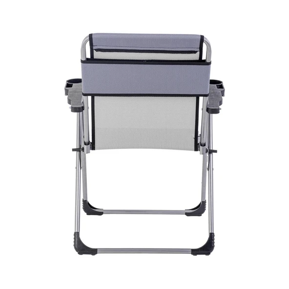 Katlanabilir Piknik ve Kamp Sandalyesi - Bardaklıklı - Rock - Lacivert (A-26-R2)- 140KG Taşıma - 4