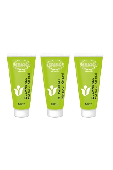 Ersağ Clean Ball Masaj Kremi 200 Ml X 3 Adet - 1
