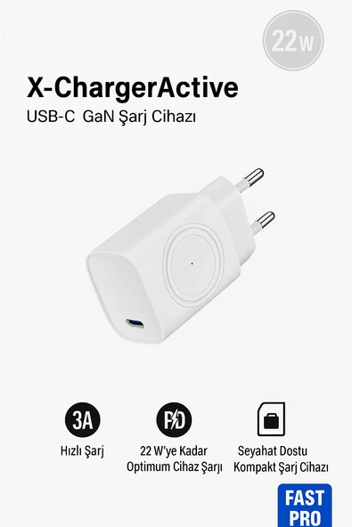 2’si 1 TYPE-C Çıkışlı Telefon- Apple Watch Akıllı Saat Wireless Kablosuz Destekli Şarj Adaptörü - 1