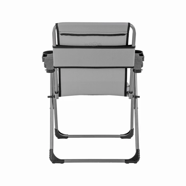 Katlanabilir Piknik ve Kamp Sandalyesi - Bardaklıklı - Rock - Kül Gri (A-14)- 140KG Taşıma - 4