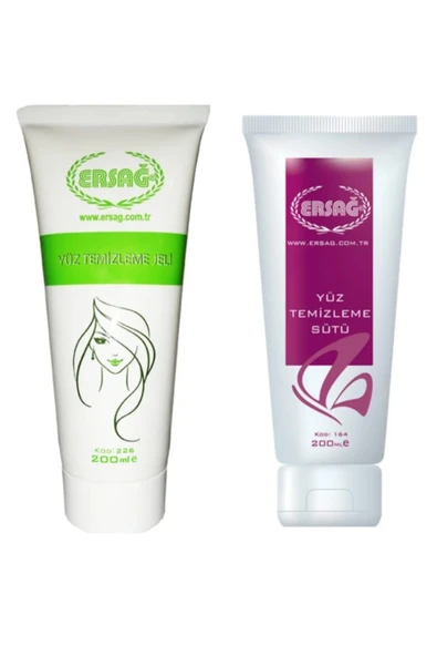 Ersağ ERSAĞ YÜZ YIKAMA JELİ +ERSAĞ YÜZ TEMİZLEME SÜTÜ