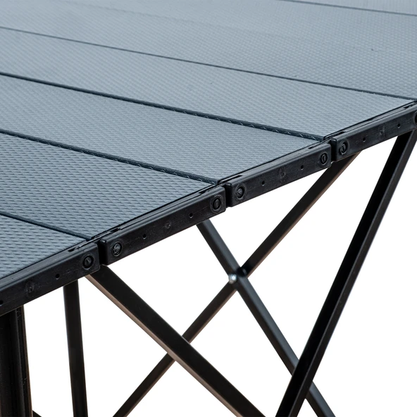 Katlanabilir Alüminyum Kamp ve Piknik Masası - Akordion - Antrasit - (54024) - 5