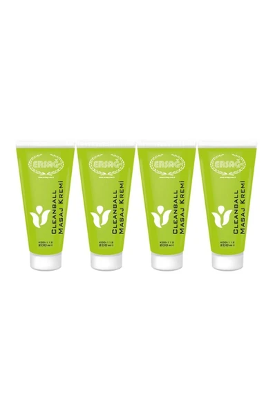 Ersağ Clean Ball Masaj Kremi 200 ml X 4 Adet - 1