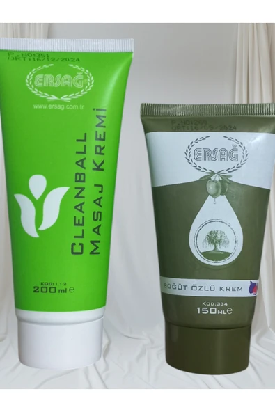 Ersağ ERSAĞ 200 ML MASAJ JEL + SÖĞÜT ÖZLÜ KREM SETİ - 1