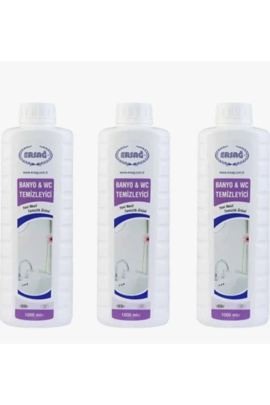 Ersağ Banyo & WC Temizleyeci 1000 ml 3 Adet - 1