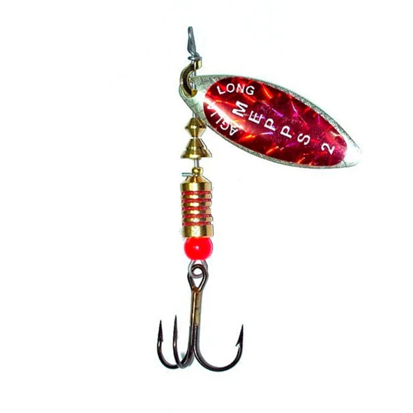 Alabalık Turna Döner Olta Kaşık - Mepps - Aglia Long Redbo Gümüş-Kırmızı No:2 ürün görseli