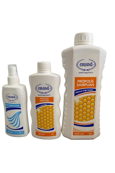 Ersağ Ersağ Propolis Şampuan +Propolis +Saç bakım Toniği (Özel Set) - 1