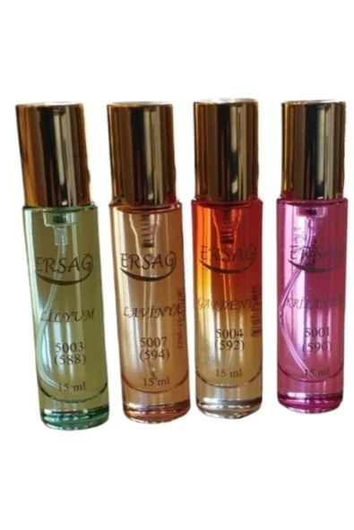 Ersağ Lilyum, Lavinya , Frezya , Krizantem 15 ml Özel 4lü Set - 1