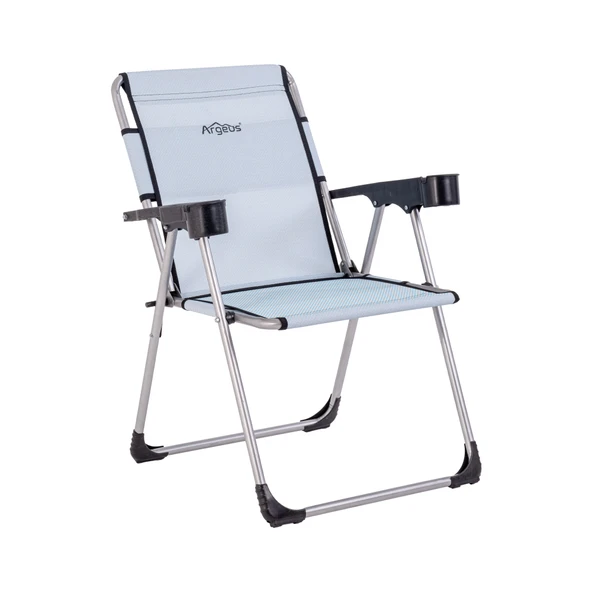Katlanabilir Piknik ve Kamp Sandalyesi - Bardaklıklı - Rock - Turkuaz (A-01)- 140KG Taşıma ürün görseli