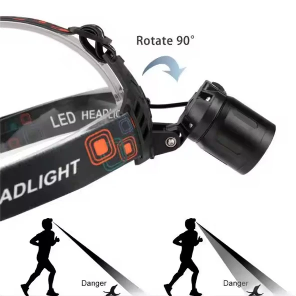 Şarj Edilebilir Kafa Lambası - Wison - 1400 Lümen - 15 Watt - 3