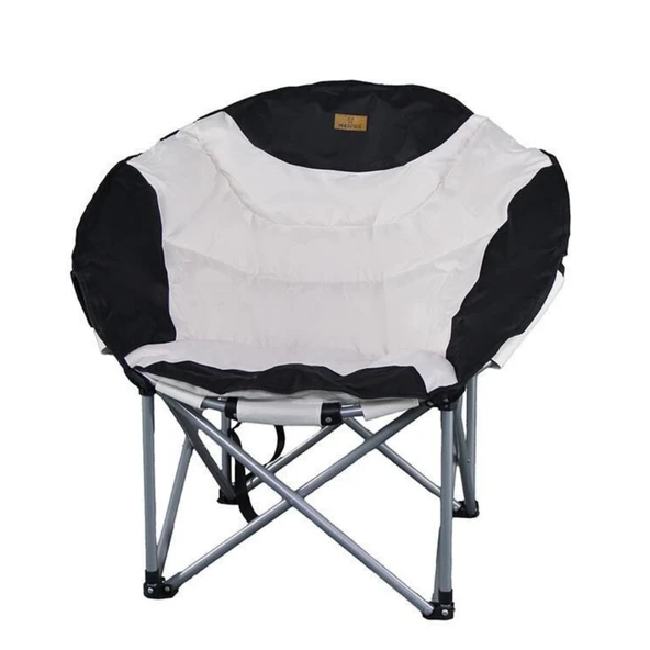 Katlanır Kamp Piknik Sandalyesi - Madfox Moonchair Deluxe - Siyah/Gri - 547212 - Taşıma Çantalı - 2