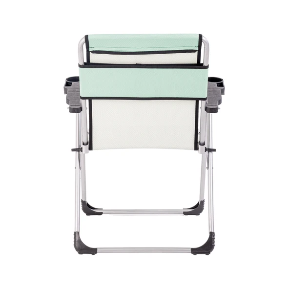 Katlanabilir Piknik ve Kamp Sandalyesi - Bardaklıklı - Rock - Su Yeşili (A-03)- 140KG Taşıma - 4