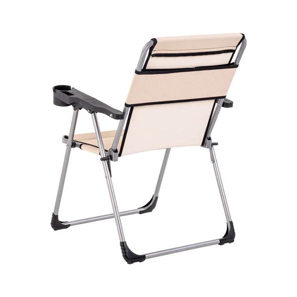 Katlanabilir Piknik ve Kamp Sandalyesi - Bardaklıklı - Rock -Kapadokya (A-18-R7)- 140KG Taşıma - 2