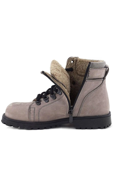 Rakerplus Griffon Hakiki Deri Açık Gri Bağcıklı Fermuarlı Bot - Resim 9