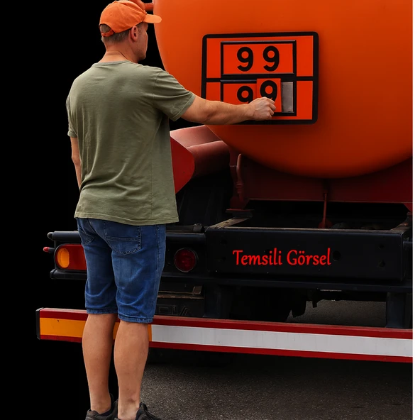 Adr 40x30 cm Manuel Değiştirilebilir Tehlikeli Madde Uyarı Levhası Çoklu Rakam 0-9 Arası Rakamlar - Resim 6